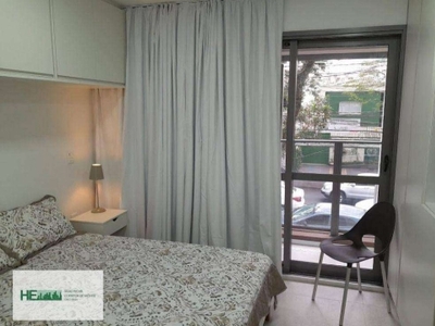 Apartamento studio, 24 m² - venda por r$ 530.000 ou aluguel por r$ 4.100/mês - campo belo - são paulo/sp