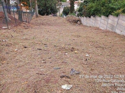 Terreno à venda, 423 m² por r$ 450.000,00 - jardim paulista - atibaia/sp