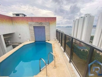 Cobertura com vista mar e lazer 4 dormitórios, 350 m² - venda por r$ 2.120.000 ou aluguel por r$ 20.140 - enseada - guarujá/sp