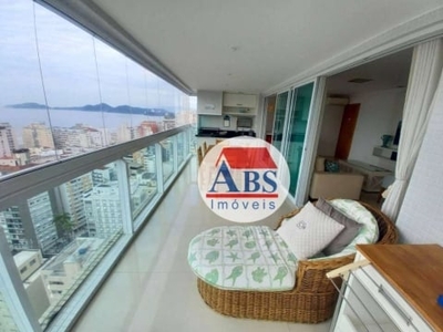 Apartamento com 3 dormitórios, 167 m² - venda por r$ 2.650.000 ou aluguel por r$ 15.000/mês - boqueirão - santos/sp andar alto vista mar