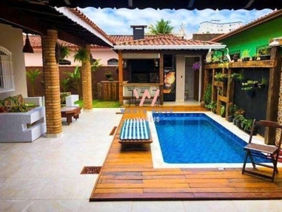 Casa com 4 dormitórios à venda, 179 m² por r$ 890.000 - jardim aruan - caraguatatuba/sp