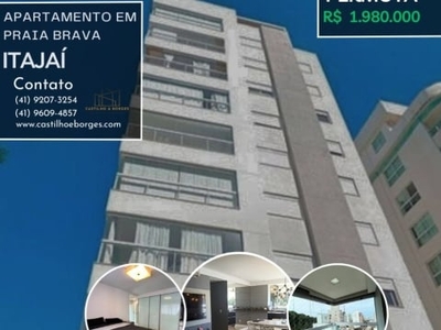 Vende-se lindo apartamento de 3 quartos 1 suite - praia brava - itajai - r$ 1.980.000,00( permuta por imóvel de menor valor na região)