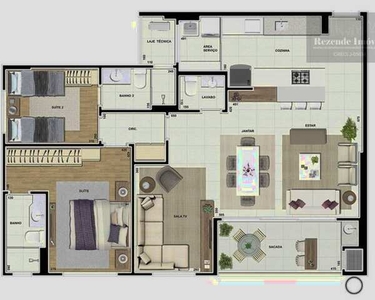 Apartamento com 2 dormitórios à venda, 64 m² por R$ 494.113,00 - Boa Vista - Curitiba/PR