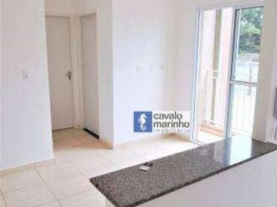 Apartamento com 2 dormitórios para alugar, 48 m² por r$ 2.062/mês - bonfim paulista - quali residencial - ribeirão preto/sp