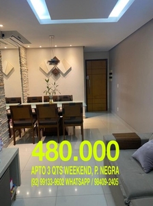 Apartamento 3 qts, Weekwnd na Ponta Negra, 480.000 - Manaus - AM
