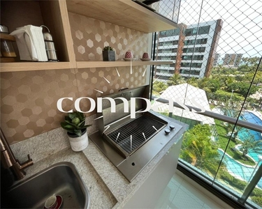 Apartamento mobiliado com 3 suítes para venda e locação no Cond. Jardim do Mar na Reserva