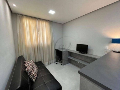 Flat com 1 dormitório, 44 m² - venda por r$ 230.000,00 ou aluguel por r$ 3.139,00/mês - centro - santo andré/sp