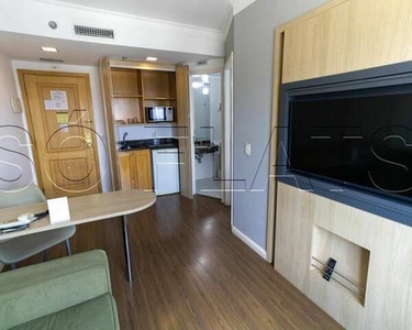 Flat para locação no Mercure SP Pinheiros contendo 28m², 1 dormitório e 1 vaga de garagem