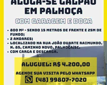 Galpão/ Deposito/ Armazen/ Sala Aluguel em Palhoça