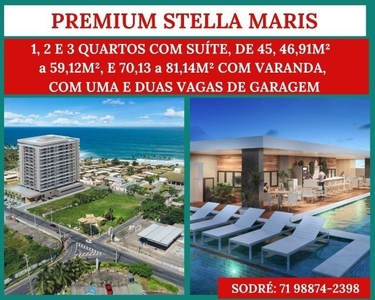Premium Stella Maris com lazer completo, Studio, 1/4 e 2/4 com o mar aos seus pés, à parti