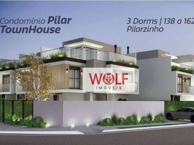 Lançamento de alto padrão condomínio pilar townhouse casa a partir 138 m² por r$ 685.700,00 - pilarzinho - curitiba/pr