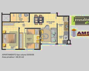 Lindo apartamento de 2 quartos em Anchieta à venda