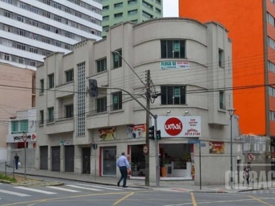 Sala comercial para alugar na rua doutor pedrosa, 358, centro, curitiba, 103 m2 por r$ 1.900