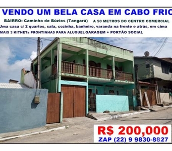 UMA CASA E 3 KITENETS EM CABO FRIO A 3 KM DA PRAIA