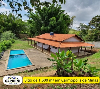 Chácara em Zona Rural, Carmópolis De Minas/MG de 10m² 3 quartos à venda por R$ 269.000,00