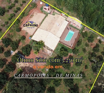 Chácara em Zona Rural, Carmópolis De Minas/MG de 3250m² 5 quartos à venda por R$ 294.000,00