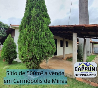 Chácara em Zona Rural, Carmópolis De Minas/MG de 500m² 3 quartos à venda por R$ 179.000,00