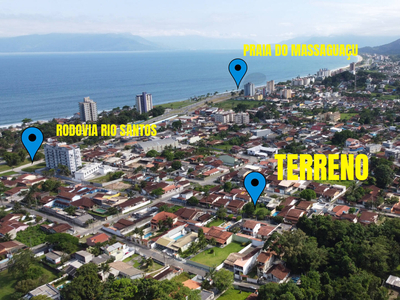 Terreno em Massaguaçu, Caraguatatuba/SP de 483m² à venda por R$ 422.000,00