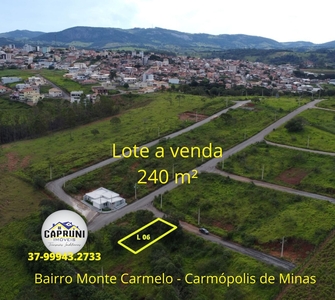 Terreno em Monte Carmelo, Carmópolis De Minas/MG de 240m² à venda por R$ 70.000,00