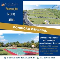 Terreno em Cidade Jardim, Bragança Paulista/SP de 10m² à venda por R$ 170.000,00