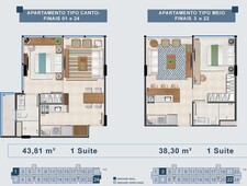 Apartamento com 1 quarto à venda no bairro Asa Norte, 39m²