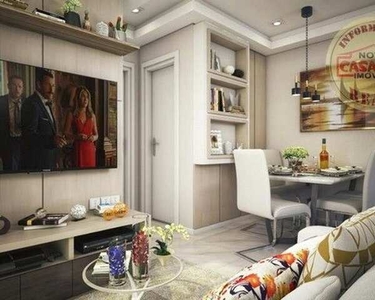 Apartamento com 2 dormitórios à venda, 46 m² por R$ 246.000,00 - Aviação - Praia Grande/SP