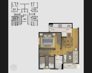 Apartamento com 2 dormitórios à venda, 47 m² por R$ 296.800,00 - Jardim Guarujá - Sorocaba