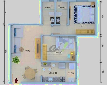 Apartamento com 2 dormitórios à venda, 52 m² por R$ 273.000 - Santa Mônica - Belo Horizont