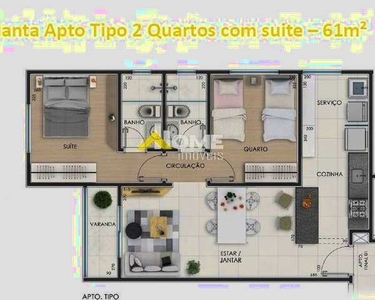 Apartamento para Venda em Belo Horizonte, Araguaia, 2 dormitórios, 1 suíte, 1 banheiro, 1