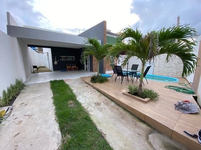 Barra Nova- casa nova alto padrão 3/4 um suíte +piscina -9x25 lote-150m2 construção