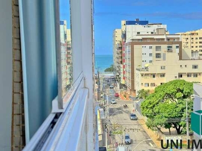 Apartamento 2 quartos com vista lateral para o mar e elevador a venda na Praia do Morro