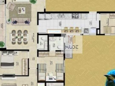 Pré lançamento, apartamento com 126m², 3 suítes