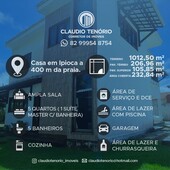 Casa para venda possui 206 metros quadrados com 5 quartos em Ipioca - Maceió - AL