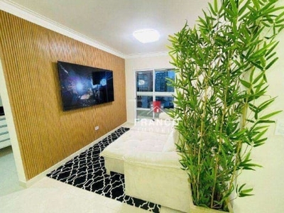 Apartamento com 2 dormitórios à venda, 76 m² por r$ 810.000 - boqueirão - praia grande/sp
