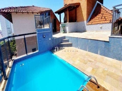 Cobertura com 3 dormitórios à venda, 170 m² por r$ 750.000,00 - jardim praiano - guarujá/sp