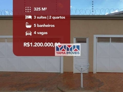 Casa com 5 dormitórios à venda, 325 m² por r$ 1.200.000,00 - jardim santa luzia - ribeirão preto/sp