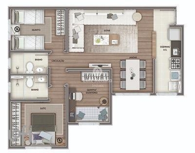 Apartamento à venda em Aeroporto com 67 m², 3 quartos, 1 suíte, 2 vagas