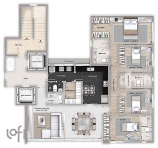 Apartamento à venda em Cidade Nova com 143 m², 4 quartos, 2 suítes, 3 vagas