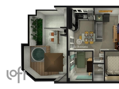 Apartamento à venda em Gutierrez com 59 m², 2 quartos, 1 suíte, 2 vagas