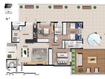 Apartamento à venda em Santo Antônio com 94 m², 3 quartos, 1 suíte, 2 vagas