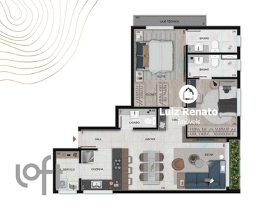 Apartamento à venda em Serra com 74 m², 2 quartos, 2 suítes, 2 vagas