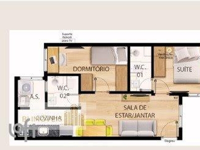 Apartamento à venda em Tucuruvi com 43 m², 2 quartos, 1 suíte