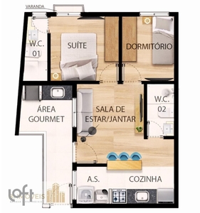 Apartamento à venda em Tucuruvi com 46 m², 2 quartos, 1 suíte