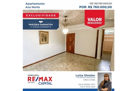 Apartamento em Asa Norte, Brasília/DF de 0m² 3 quartos à venda por R$ 739.000,00
