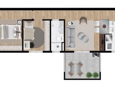 Apartamento em Loteamento Montparnasse, Almirante Tamandaré/PR de 47m² 2 quartos à venda por R$ 268.900,00