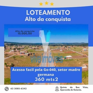 Terreno em Quinta da Boa Vista, Aparecida de Goiânia/GO de 10m² à venda por R$ 15.000,00