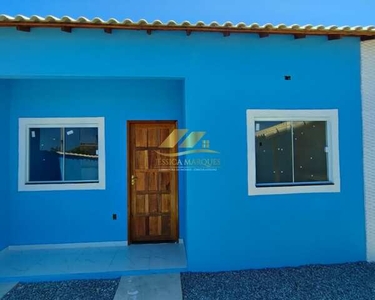 Linda casa pronta para morar com 2 quartos e área gourmet próxima a praia em Unamar - Cabo