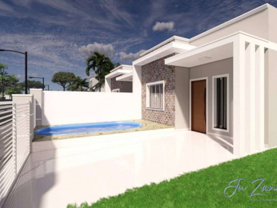Casa com piscina pontal do paraná santa terezinha r$ 260.000,00