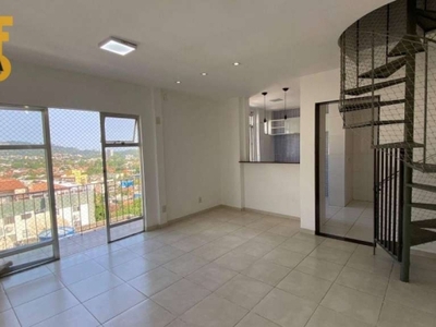 Cobertura com 3 dormitórios à venda, 150 m² por r$ 530.000,00 - freguesia - jacarepaguá - rio de janeiro/rj