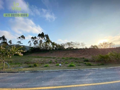 Terreno á venda com 384,68m² no condomínio fechado paysage privilege - bairro ponta aguda - blumenau sc